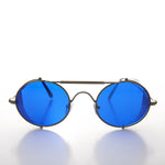 Load image into Gallery viewer, folding steampunk sunglass with side shields
