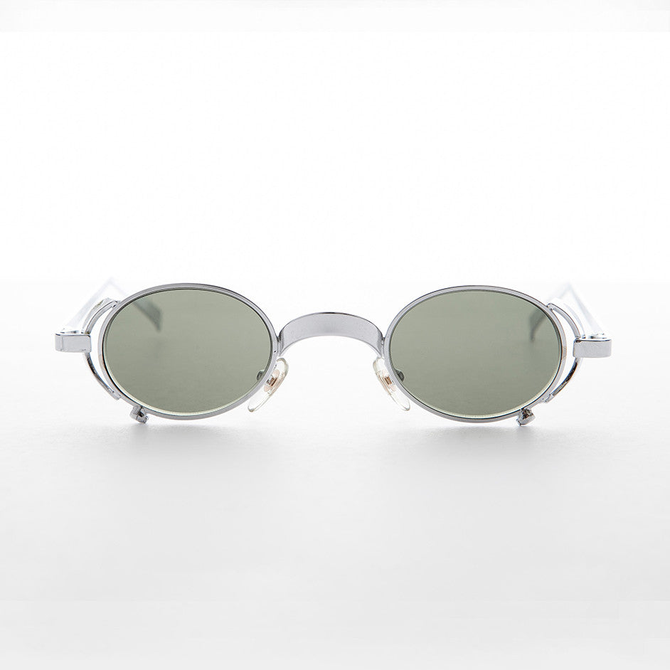 goggle 1990s metal steampunk oval vintage sunglass