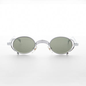 goggle 1990s metal steampunk oval vintage sunglass