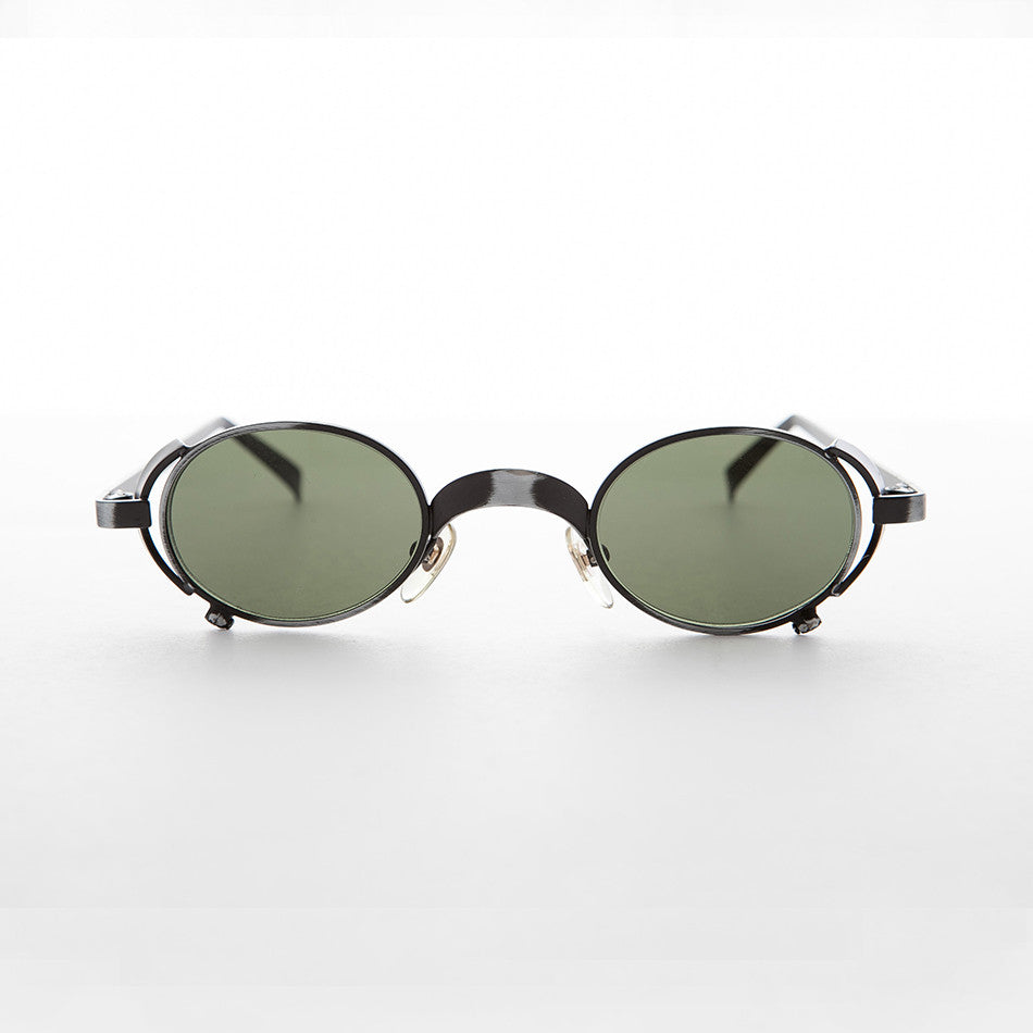 goggle 1990s metal steampunk oval vintage sunglass
