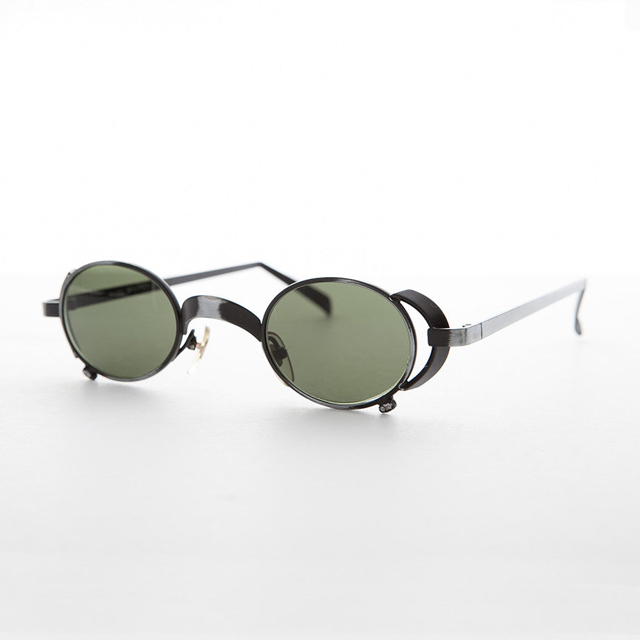 goggle 1990s metal steampunk oval vintage sunglass