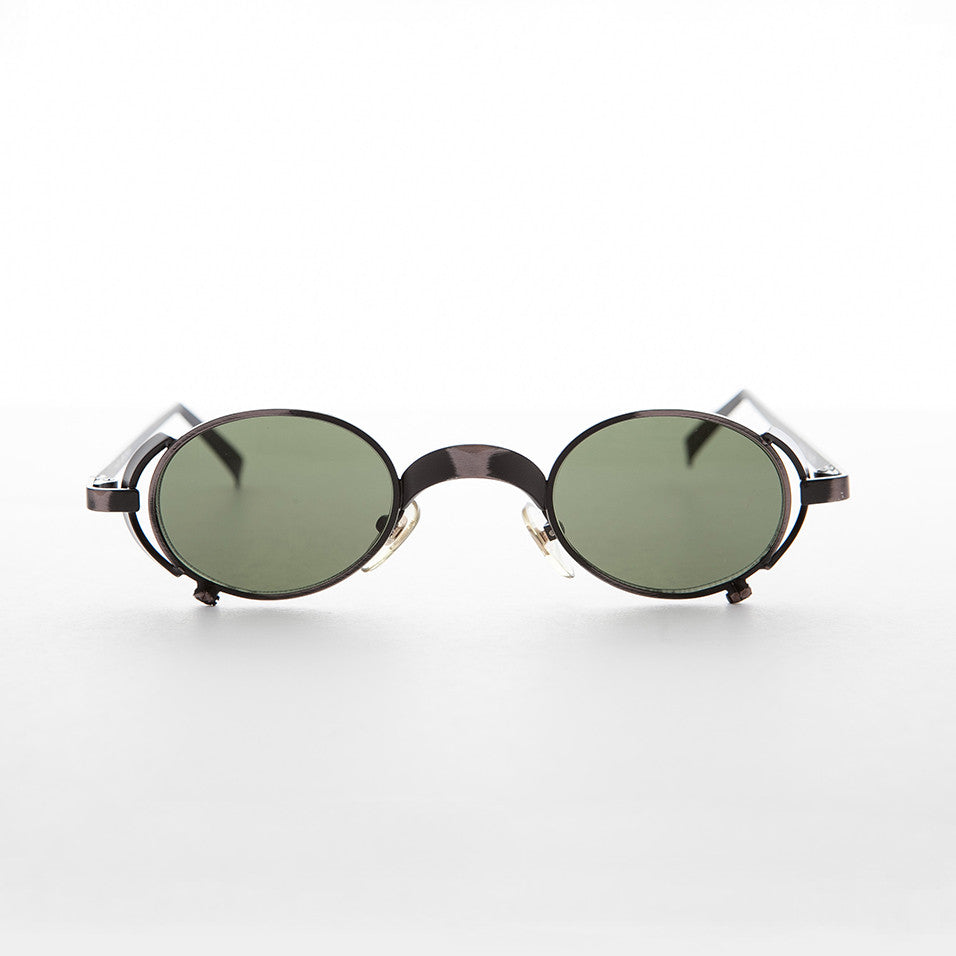 goggle 1990s metal steampunk oval vintage sunglass
