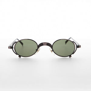 goggle 1990s metal steampunk oval vintage sunglass