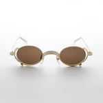Load image into Gallery viewer, goggle 1990s metal steampunk oval vintage sunglass
