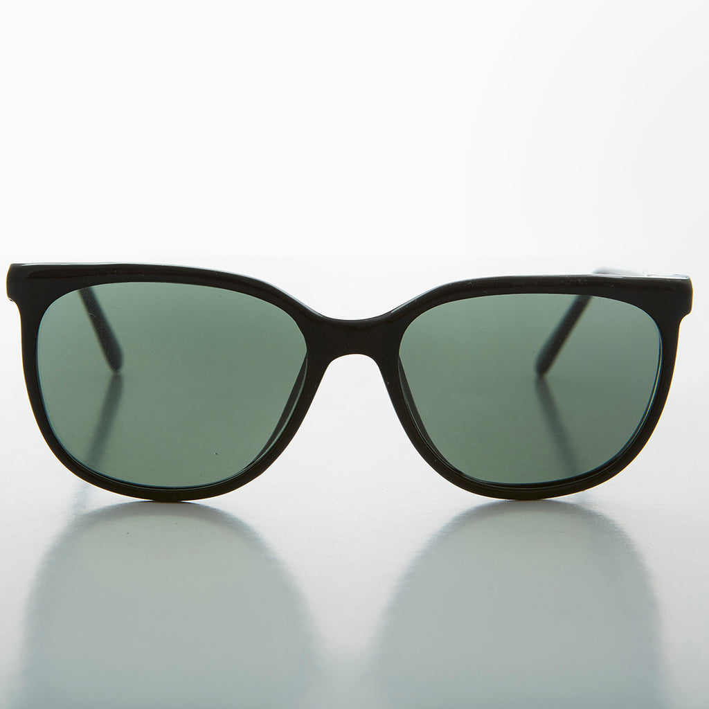 Rounded Square Classic Retro Sunglass with Glass Lens - Casey ...