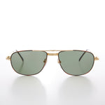 Load image into Gallery viewer, Gold Low Profile Fancy Aviator Vintage Sunglass 
