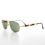 Load image into Gallery viewer, Gold Low Profile Fancy Aviator Vintage Sunglass

