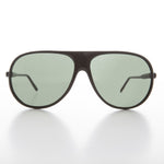 Load image into Gallery viewer,  black vintage aviator sunglass with glass lens
