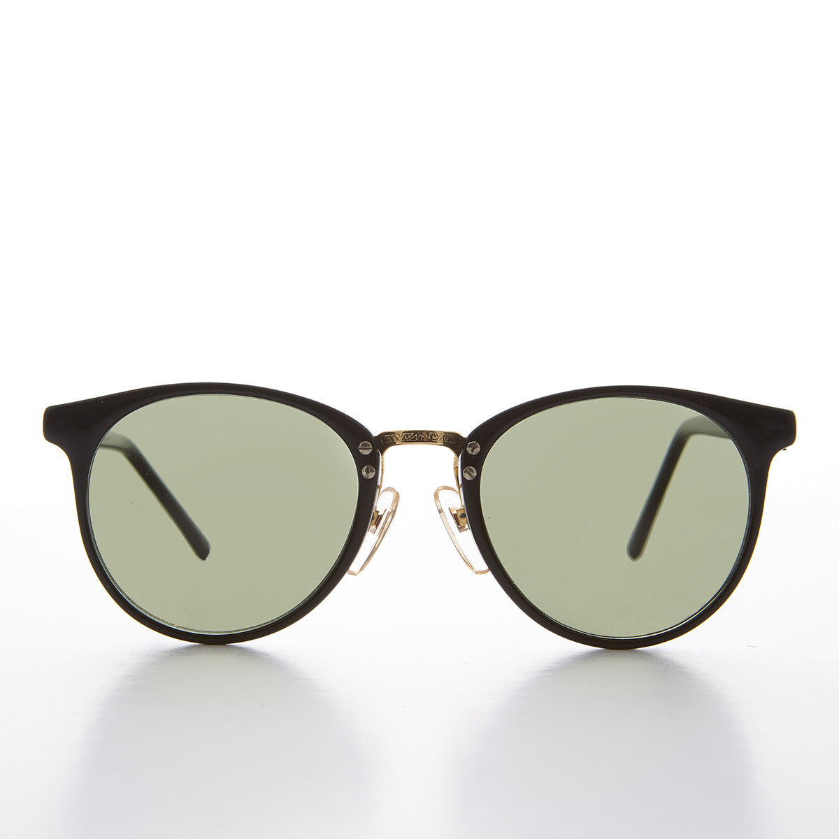 large round horn rim vintage sunglasses
