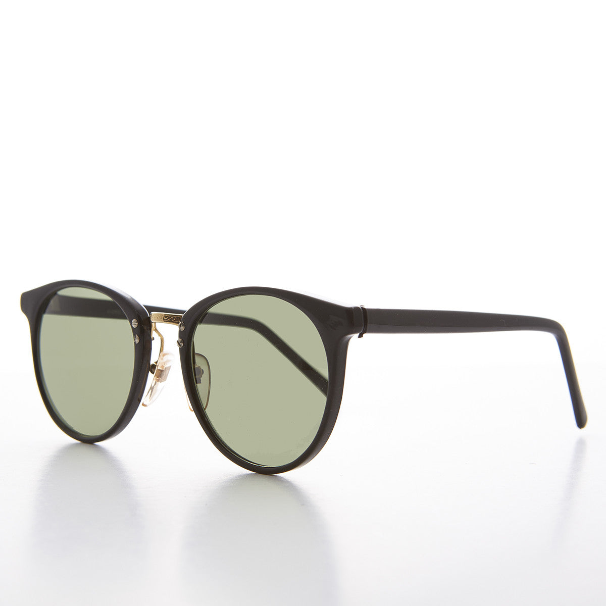 large round horn rim vintage sunglasses