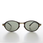 Load image into Gallery viewer, Oval Sunglass with Gold Accents Key Hole Bridge 
