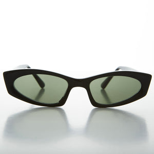 black unique square vintage cat eye sunglasses