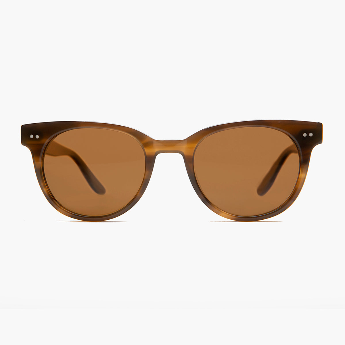 rounded square retro sunglass with polarized lenses