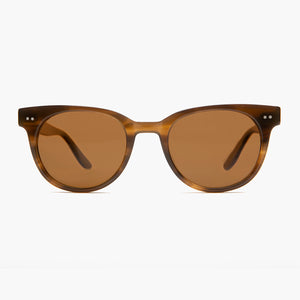 rounded square retro sunglass with polarized lenses