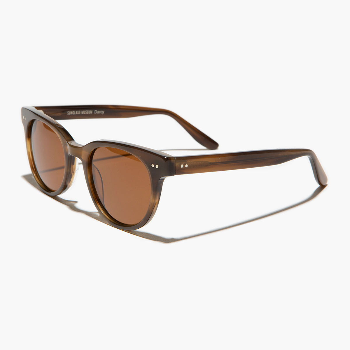 rounded square retro sunglass with polarized lenses