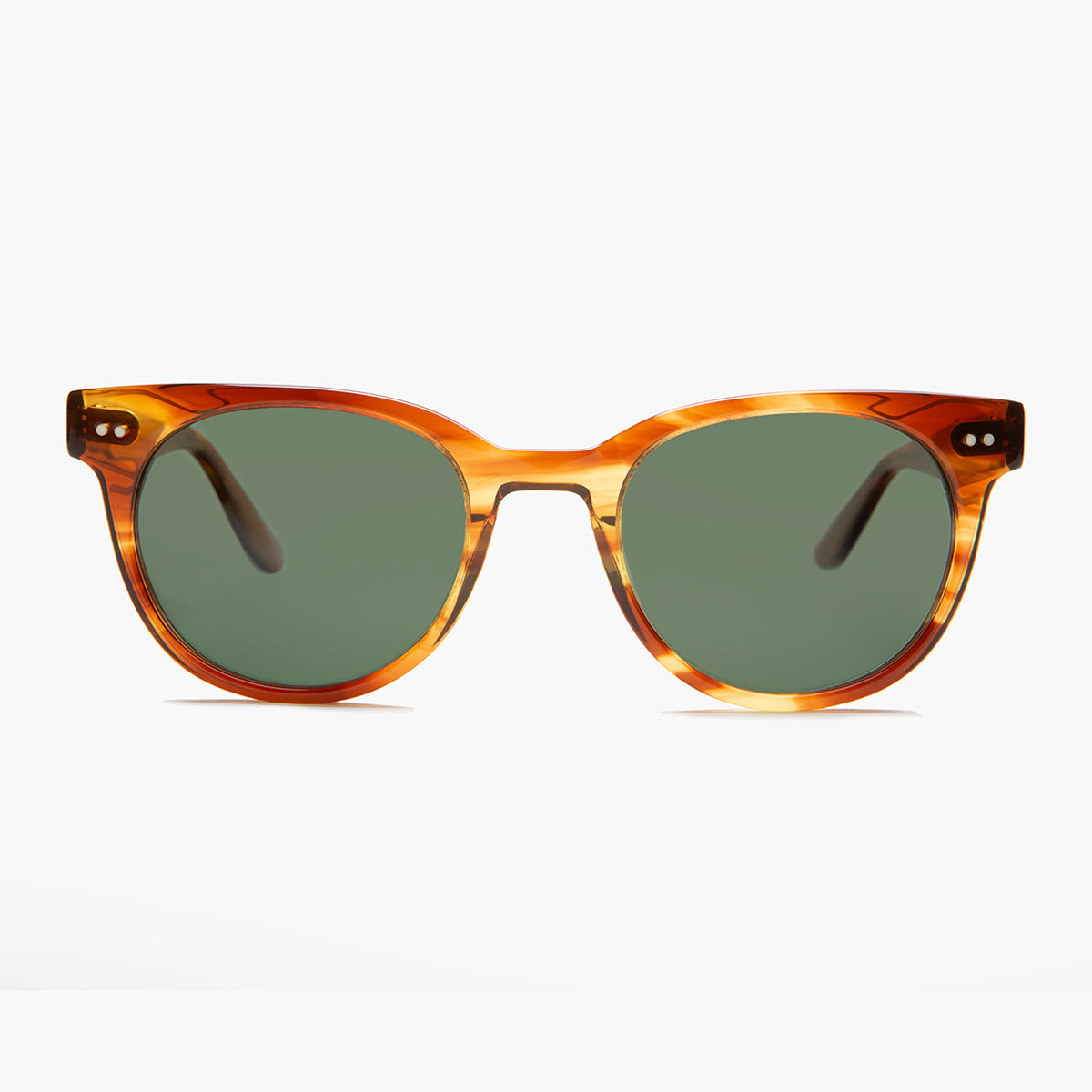 rounded square retro sunglass with polarized lenses