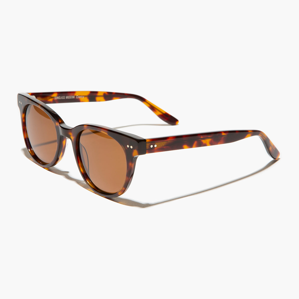 rounded square retro sunglass with polarized lenses