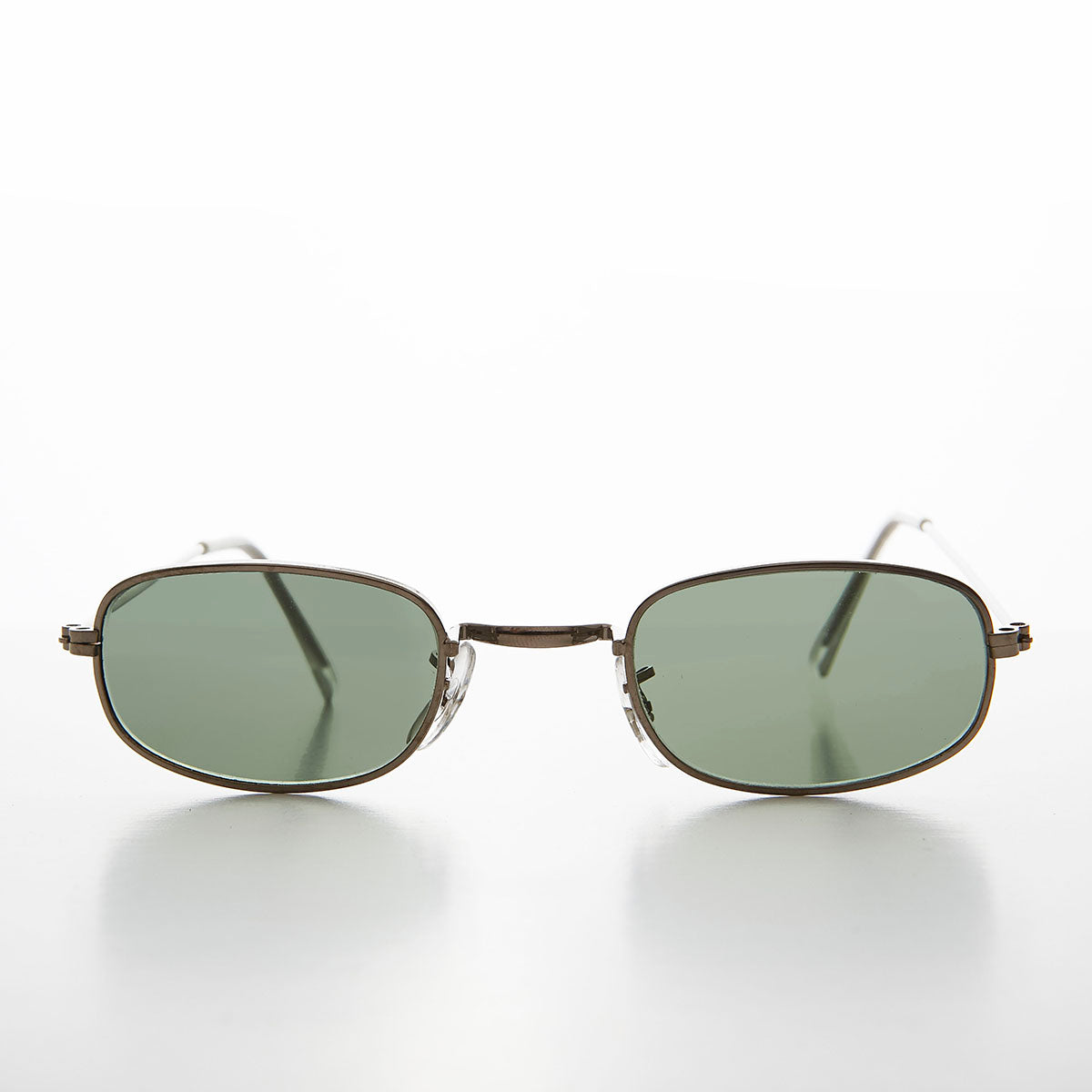 small oval metal frame vintage sunglasses