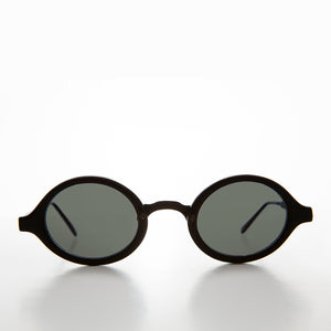 small black oval vintage sunglasses