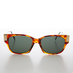 Load image into Gallery viewer, Mod Unisex Vintage Sunglass with Gold Temples 
