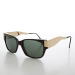 Load image into Gallery viewer, Mod Unisex Vintage Sunglass with Gold Temples 
