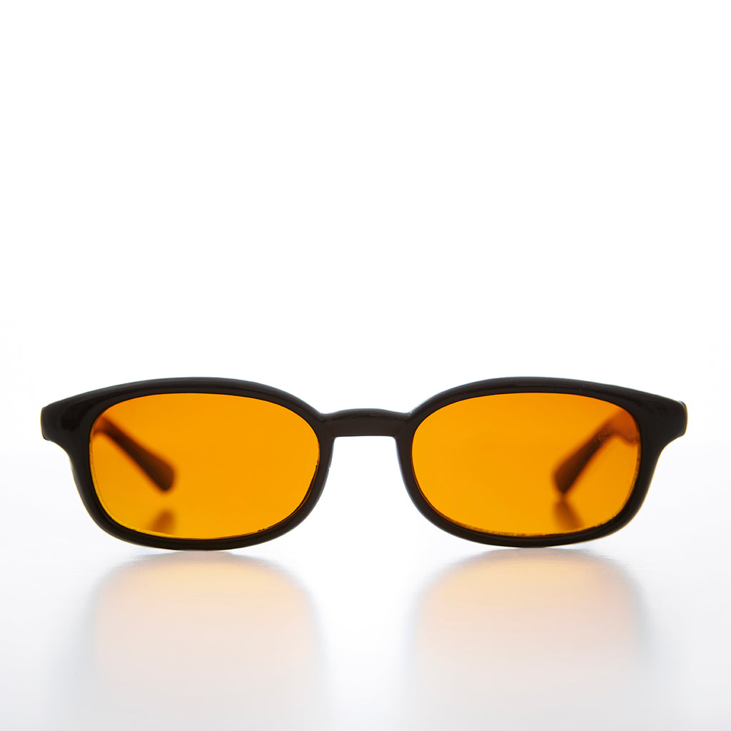 Low Profile 90s Blue Blocking Amber Lens Sunglass