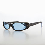 Load image into Gallery viewer, 90s Micro Slim Sunglass with Curved Frame Color Tinted Lens
