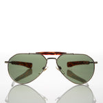 Load image into Gallery viewer, Vintage Aviator Sunglass Glass Lens Paddle Temples
