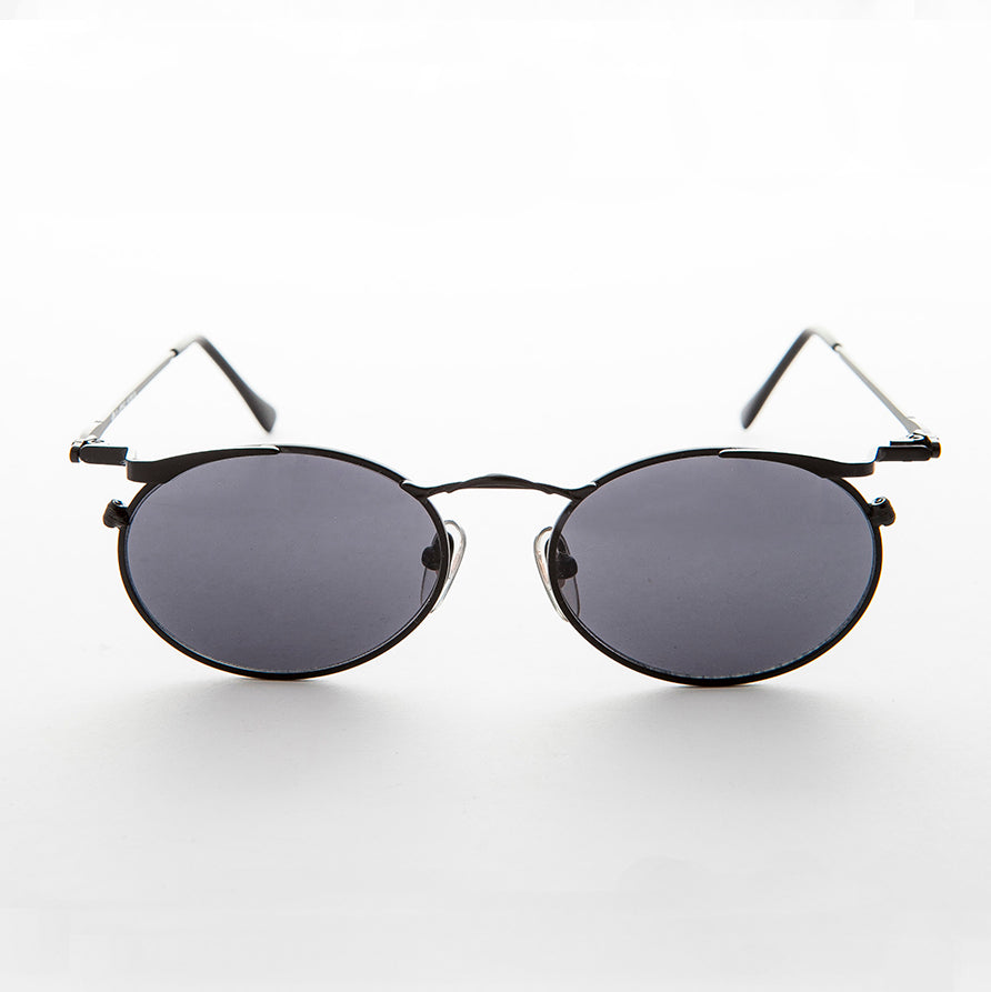 oval metal industrial sunglasses
