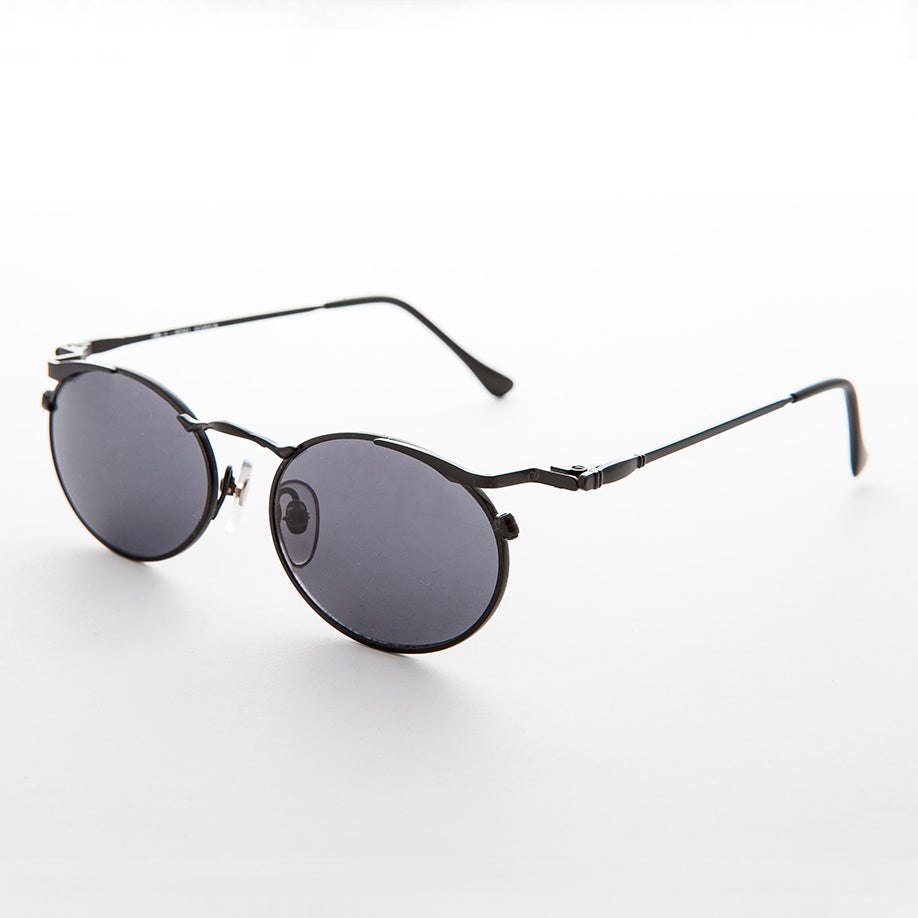 oval metal industrial sunglasses