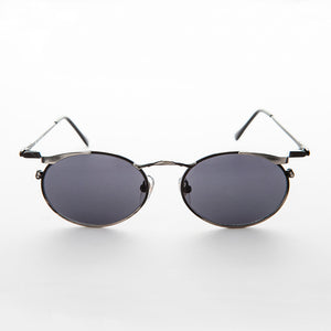 oval metal industrial sunglasses