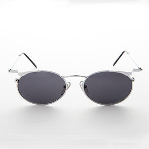oval metal industrial sunglasses