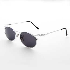 oval metal industrial sunglasses