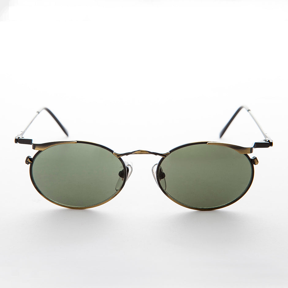 oval metal industrial sunglasses