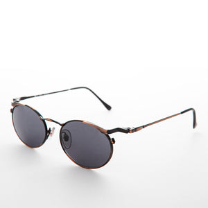 oval metal industrial sunglasses