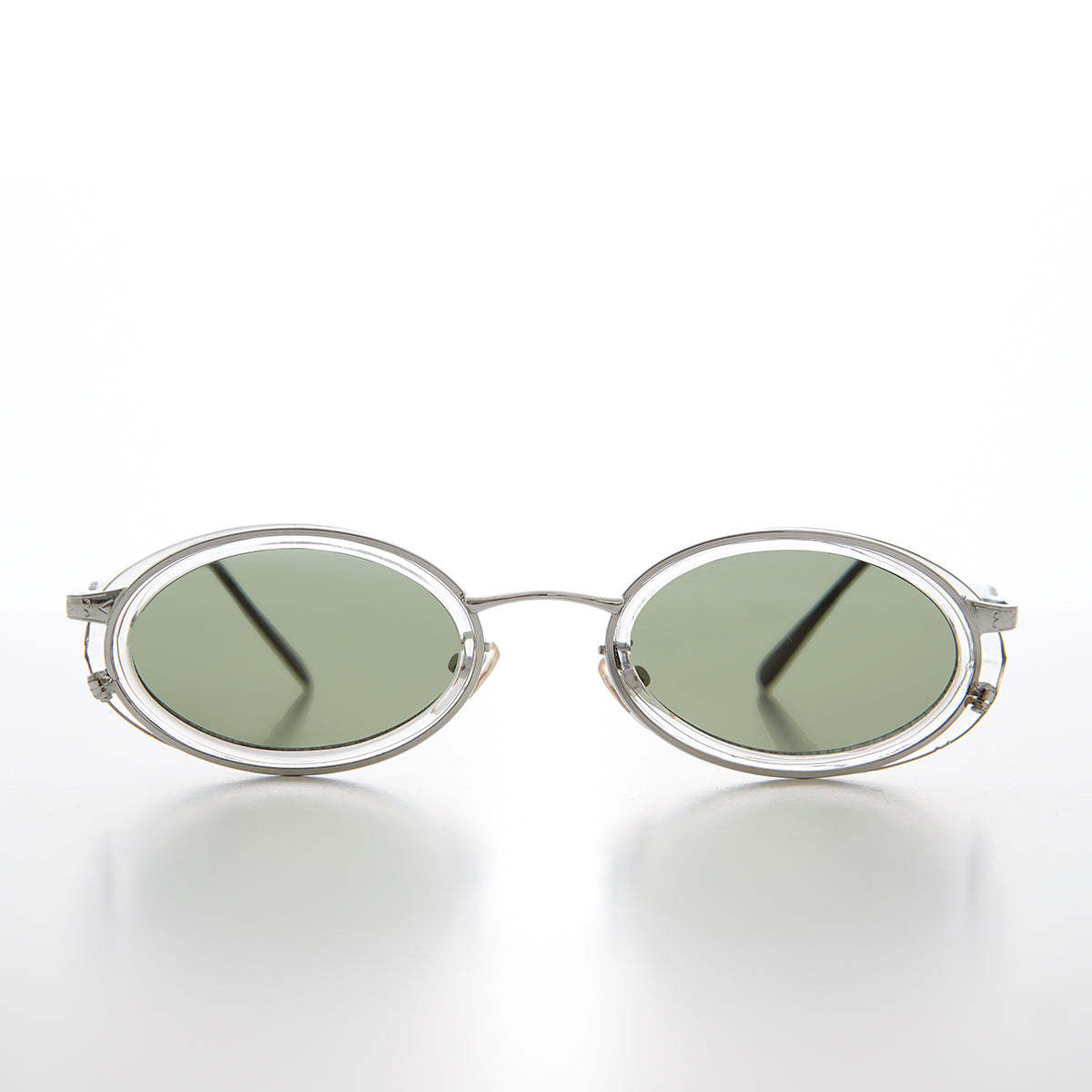 Clear Oval 90s Vintage Sunglass