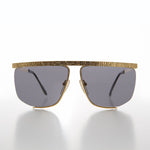 Load image into Gallery viewer, Gold Semi Rimless Hip Hop Vintage Sunglasses
