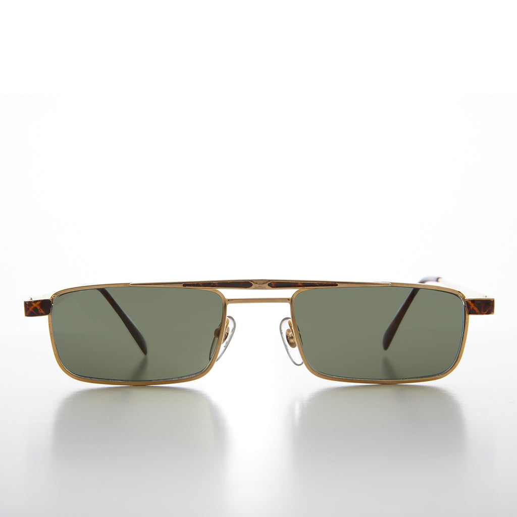 Skinny Rectangular Aviator Vintage Sunglass 