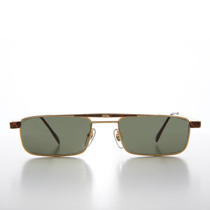 Skinny Rectangular Aviator Vintage Sunglass 