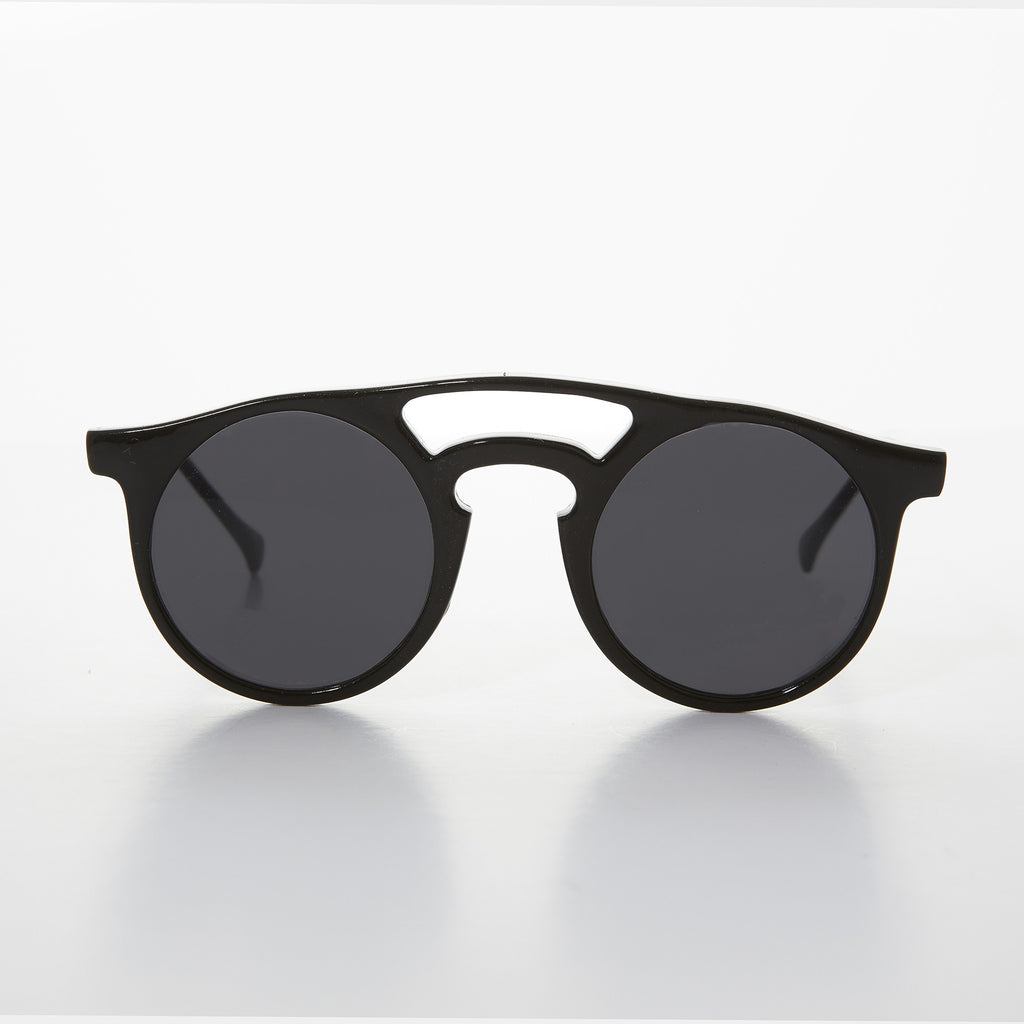 double cross bridge round vintage sunglass