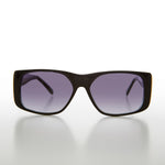 Load image into Gallery viewer, Square Block Sunglass with Gold Rim Accents 80s
