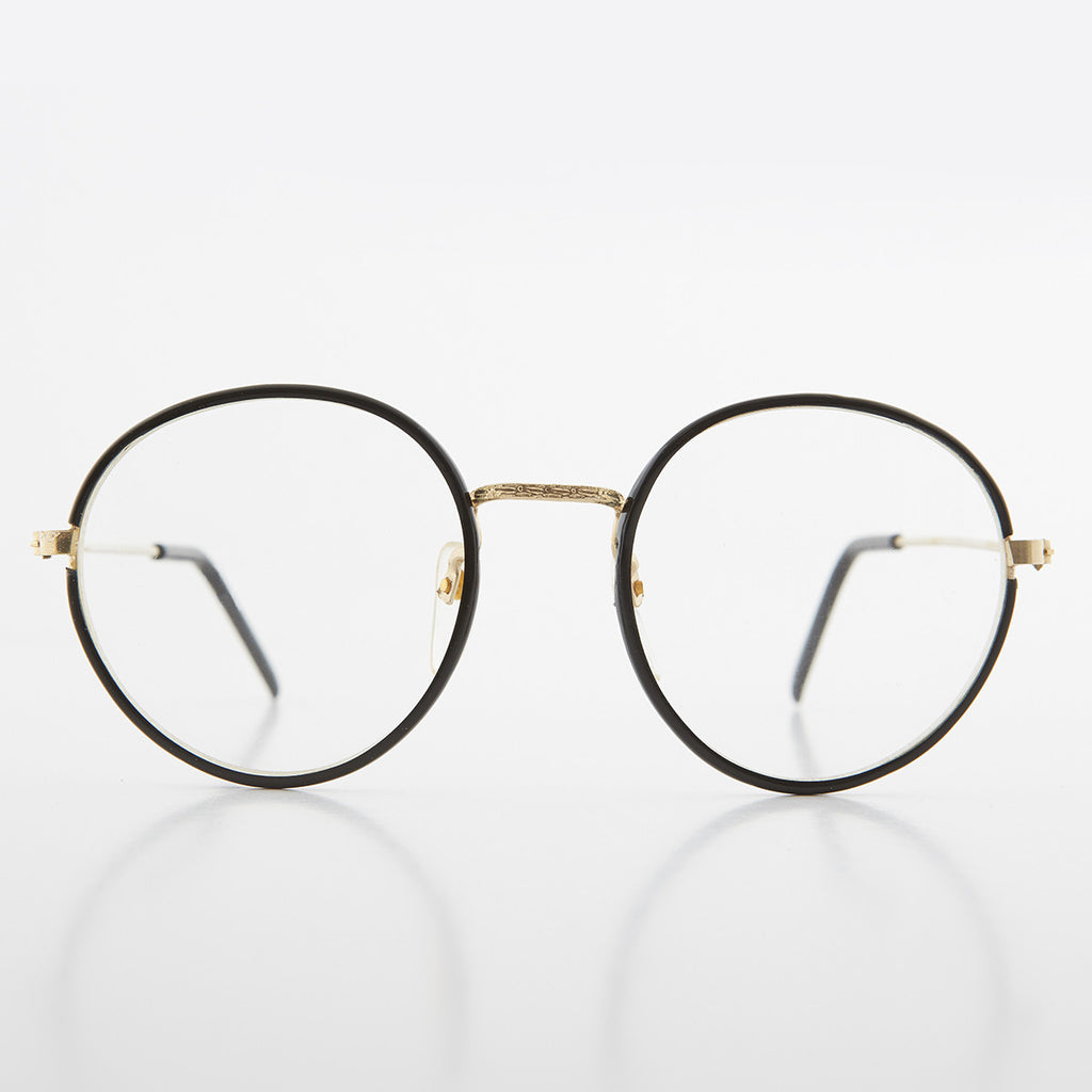 Round Preppy Polo Style Clear Lens Glasses