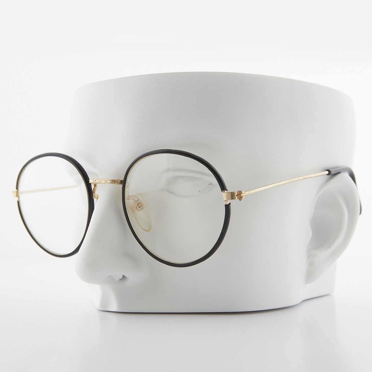 Round Preppy Polo Style Clear Lens Glasses