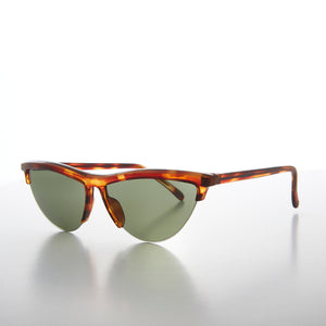 Semi Rimless Edgy Rare 90s Cat Eye Sunglasses 