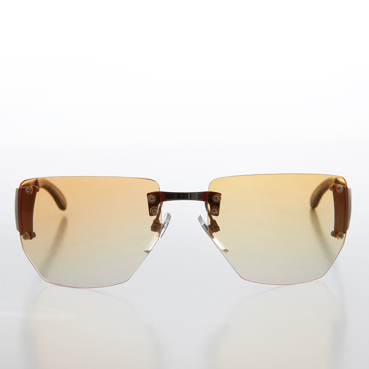 Rimless Y2K Sunglass with Color Tinted Lens