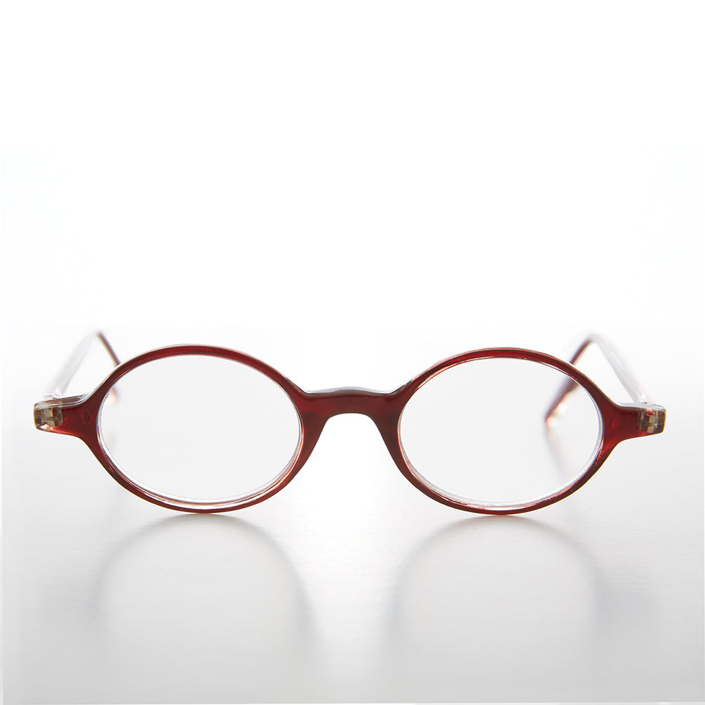 Small Red Oval Reading Glasses 