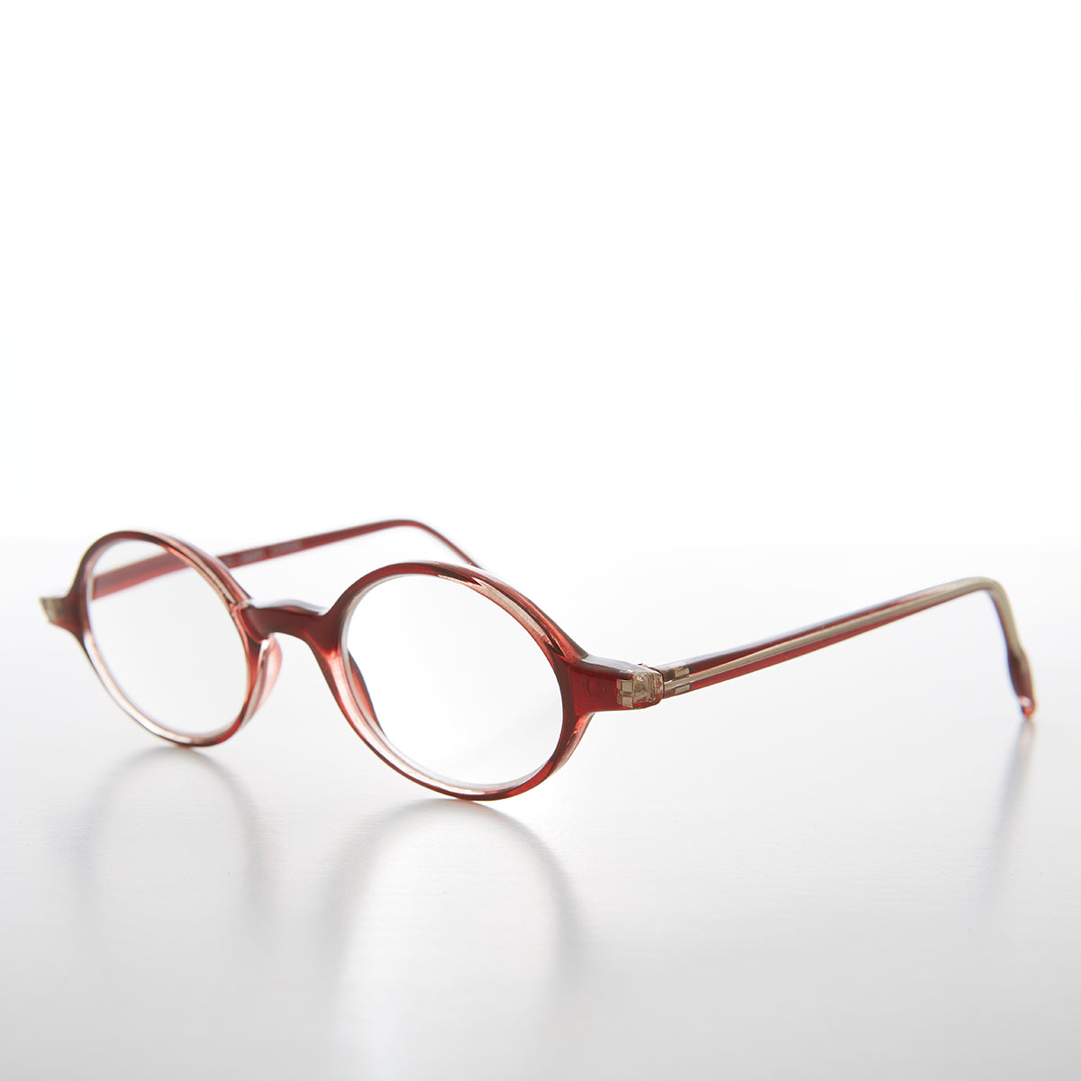 Small Red Oval Reading Glasses 