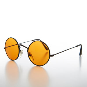 Round Colored Lens Vintage Sunglass