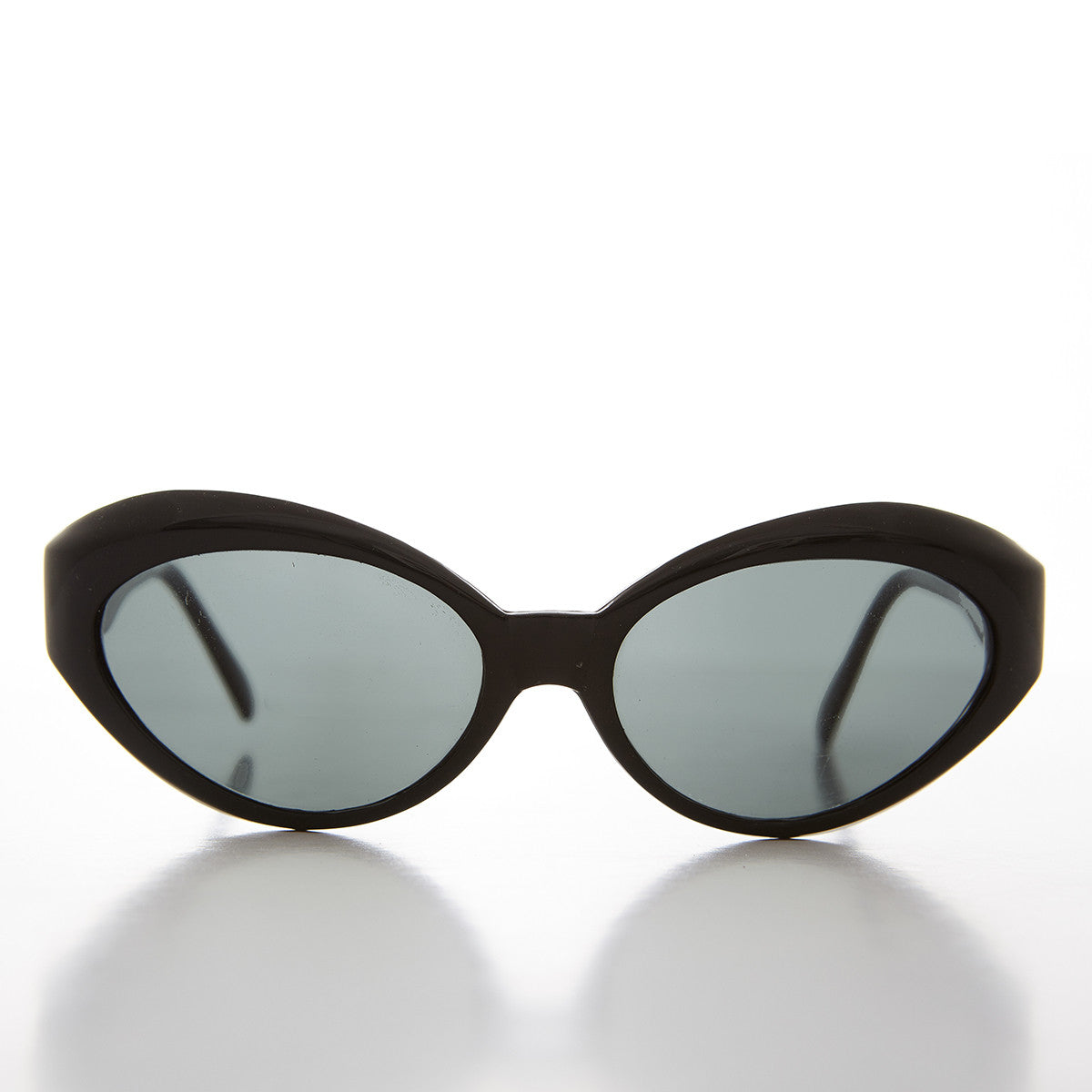 black curved cat eye women's sunglass