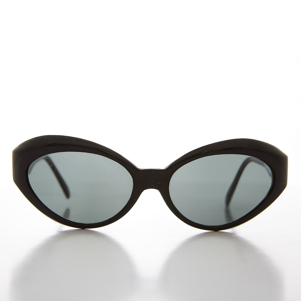 black curved cat eye women's sunglass